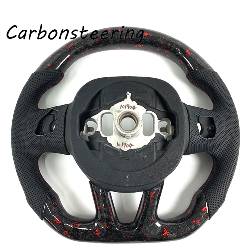 Volant en fibre de carbone forgée pour Dodge Charger et Challenger 2015+ SRT Hellcat Scat Pack, style course