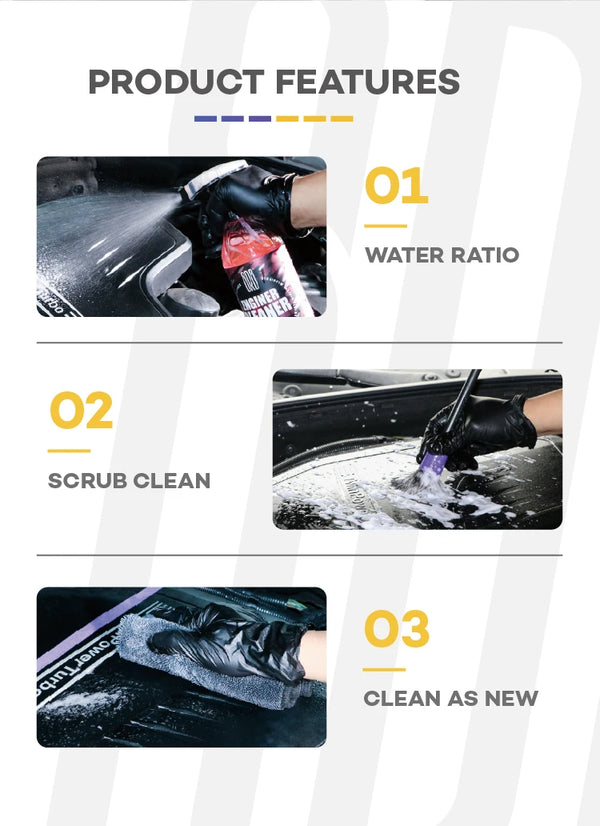 Nettoyant et dégraissant pour baie moteur - Efficace pour voitures, moteurs, sols, usage domestique - nettoie rapidement la g