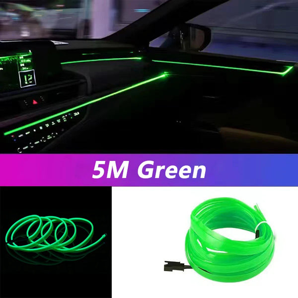 Bande lumineuse LED pour intérieur de voiture, néon, câblage EL, lampe décorative pour automobile, bricolage, lumière ambiant