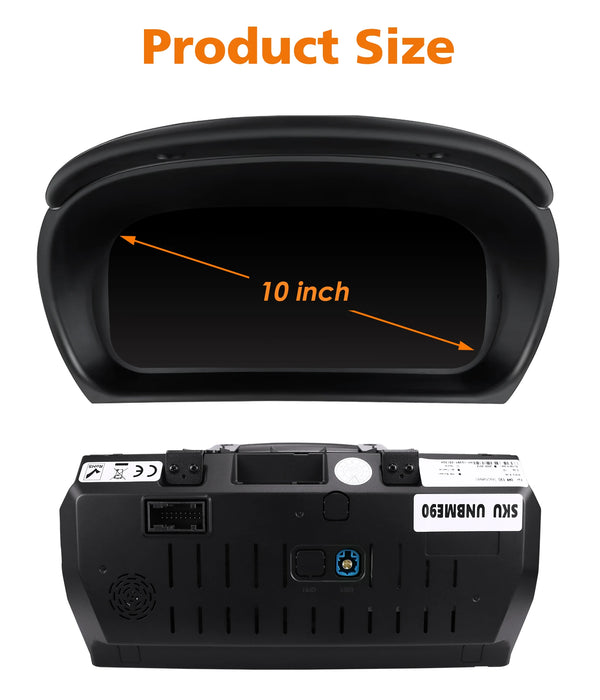 Tableau de bord numérique Hizpo Dash 10,1 pouces pour BMW Série 3 E90 / E91 / E92 / E93 2005-2012, écran LCD, compteur de vit
