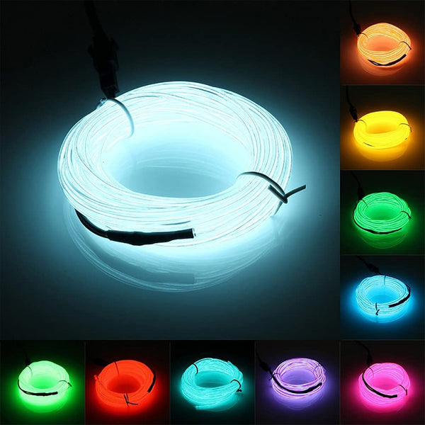 Bande lumineuse LED pour intérieur de voiture, néon, câblage EL, lampe décorative pour automobile, bricolage, lumière ambiant