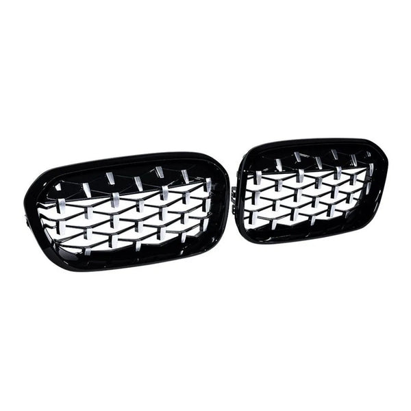 XVIP calandre de course de calandre de pare-chocs avant pour BMW série 1 F20 F21 2015-2019 Grilles noires brillantes à Double