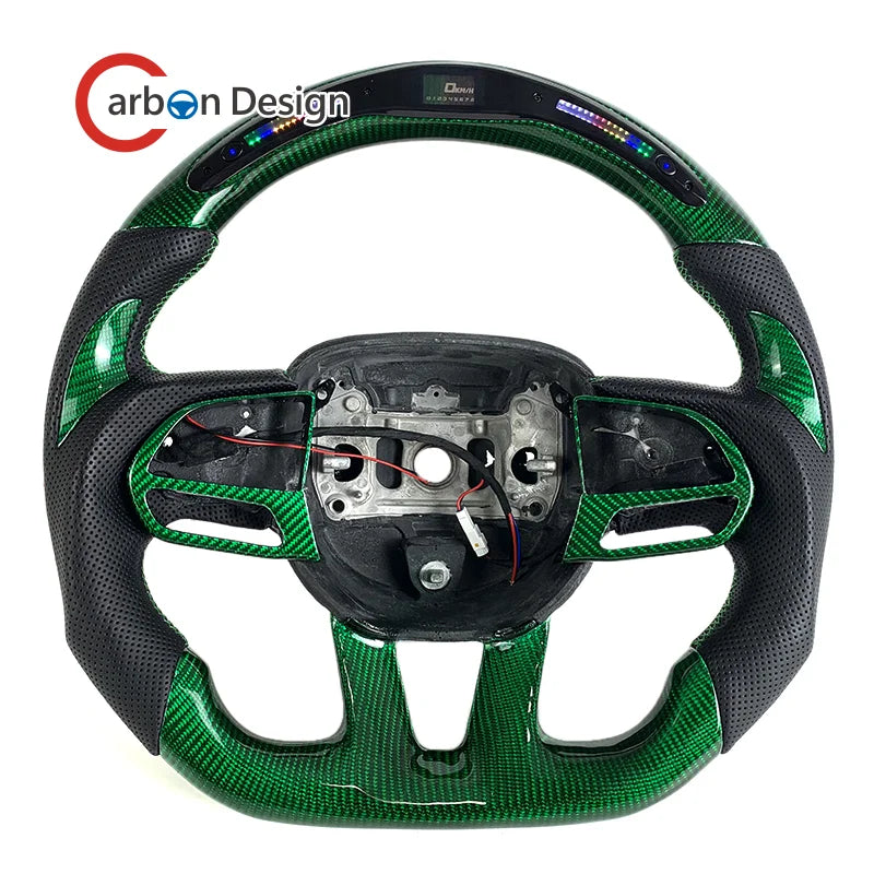 Volant sport en fibre de carbone avec écran LED pour Dodge Charger et Challenger