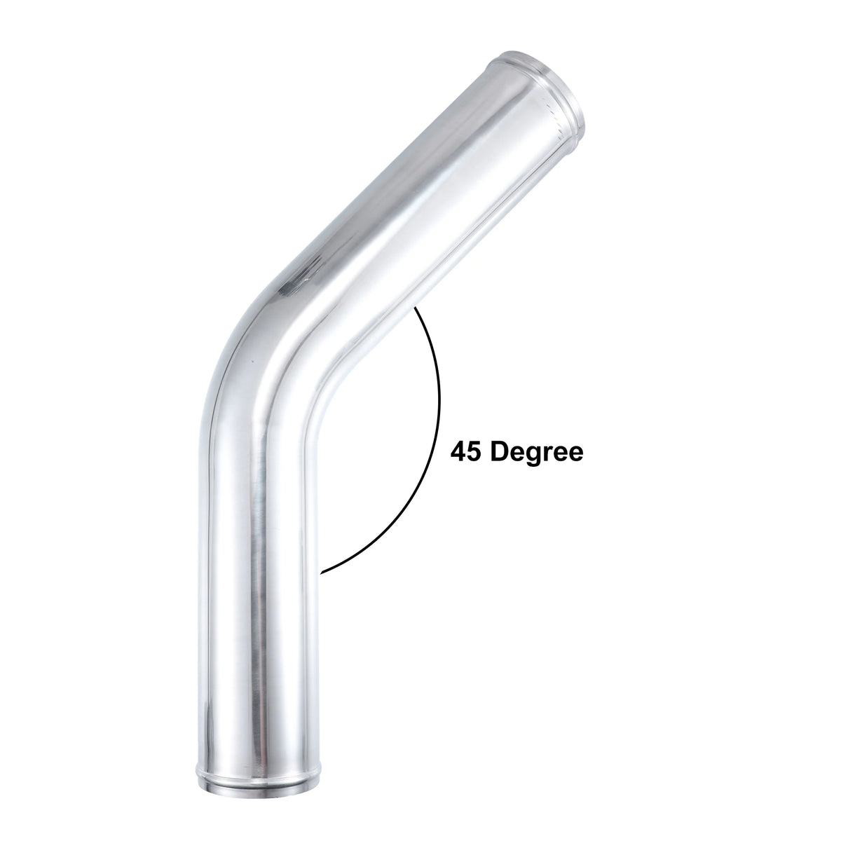 UXCELL 45 Degree Tube d’Intercooler 63mm 70mm 76mm OD 300mm 500mm Long Aluminum Alloy Tube Tube d’Intercooler Admission d’air