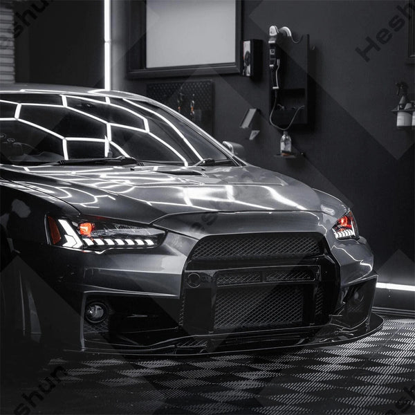Paire de phares LED projecteur pour Mitsubishi Lancer EVO X 10e génération 2008-2020, animation dynamique