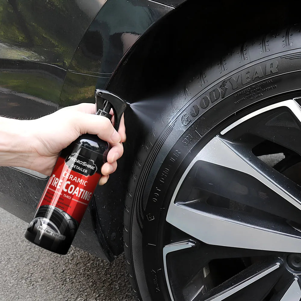 Spray Céramique Hydrophobe Brillant pour Pneus et Plastiques – Roues & freinage | OURANE.COM