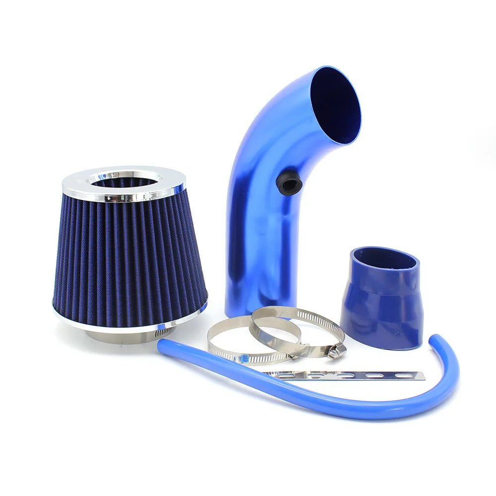 Filtre à Air à tête de champignon pour voiture, 76mm, réaménagé, tuyau d'admission, filtre à Air froid à haut débit, kit de tuyaux en aluminium