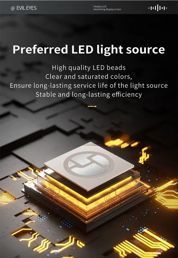 Oeil du diable écran Flexible camion LED matrice Pixel panneau lumineux télécommande Animation affichage lumières pour décor 