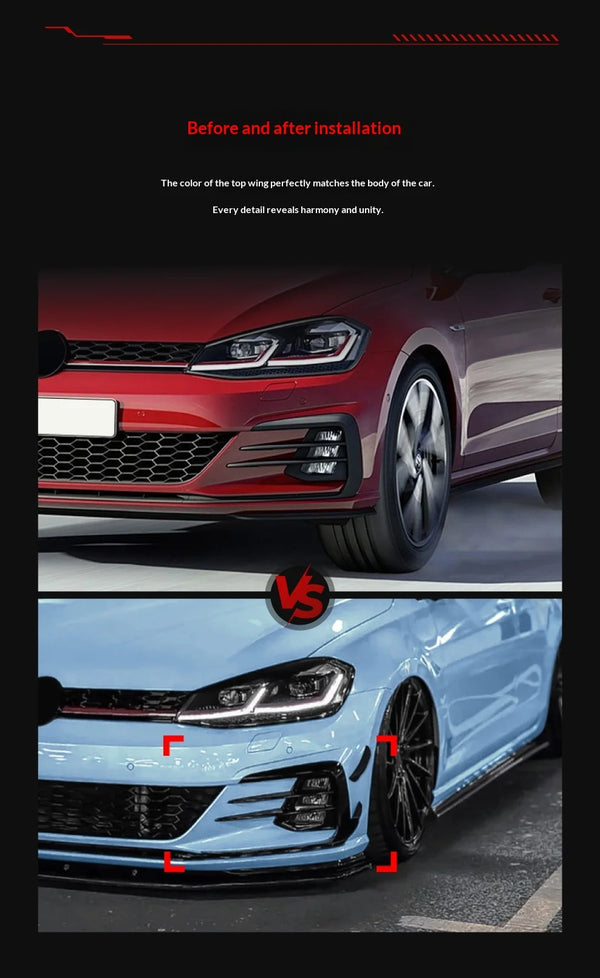 Autocollant de modification de calandre avant pour Volkswagen Golf 7.5 High 7.5 GTI 2017-2019 - OURANE.COM