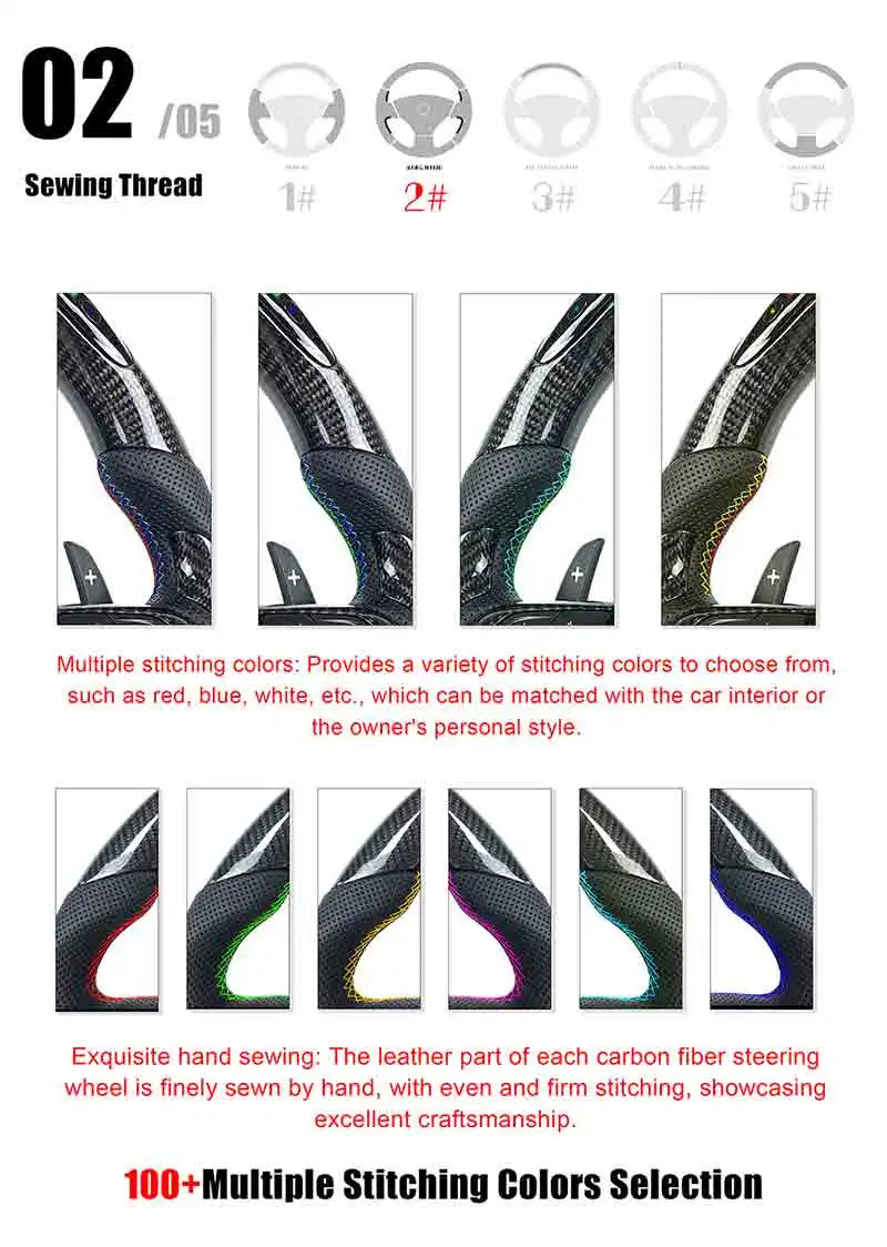 Volant sport en fibre de carbone pour Dodge Charger 2014-2024, forme F1