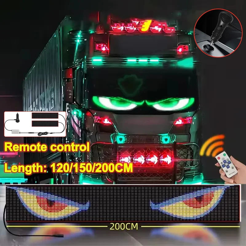 Panneau LED Devil Eyes Flexible – Animation Pare-Brise avec Télécommande – Ourane