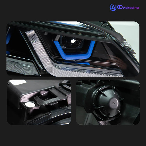 Phares BMW E60 Angel Eyes LED, 2003–2010 — vue 6