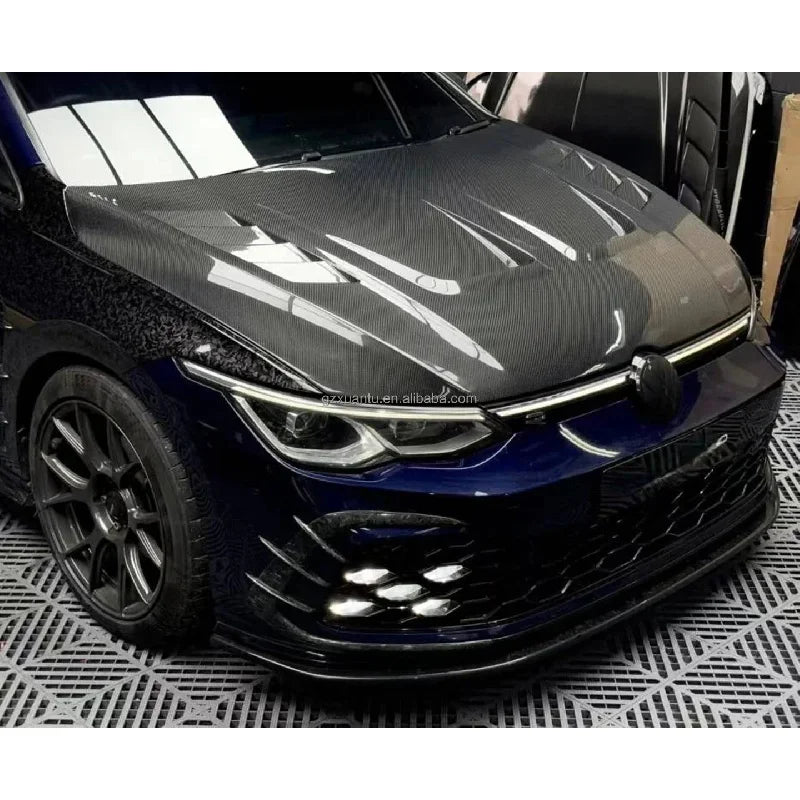 Capot en fibre de carbone humide pour Volkswagen Golf 8 TSI, GTI et R-Line, 2020–2023