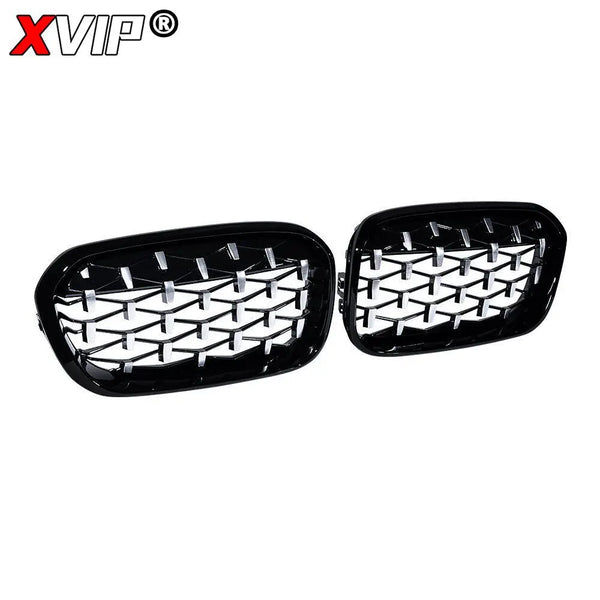 XVIP calandre de course de calandre de pare-chocs avant pour BMW série 1 F20 F21 2015-2019 Grilles noires brillantes à Double