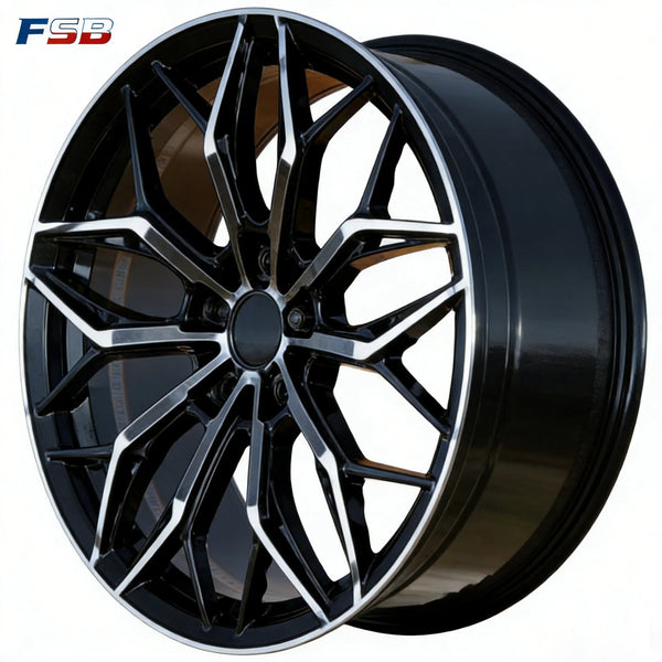 Jantes en aluminium forgé monobloc standard JWL noir brillant de 17 à 21 pouces, 5x100 5x112 5x114.3 5x120, jantes unive