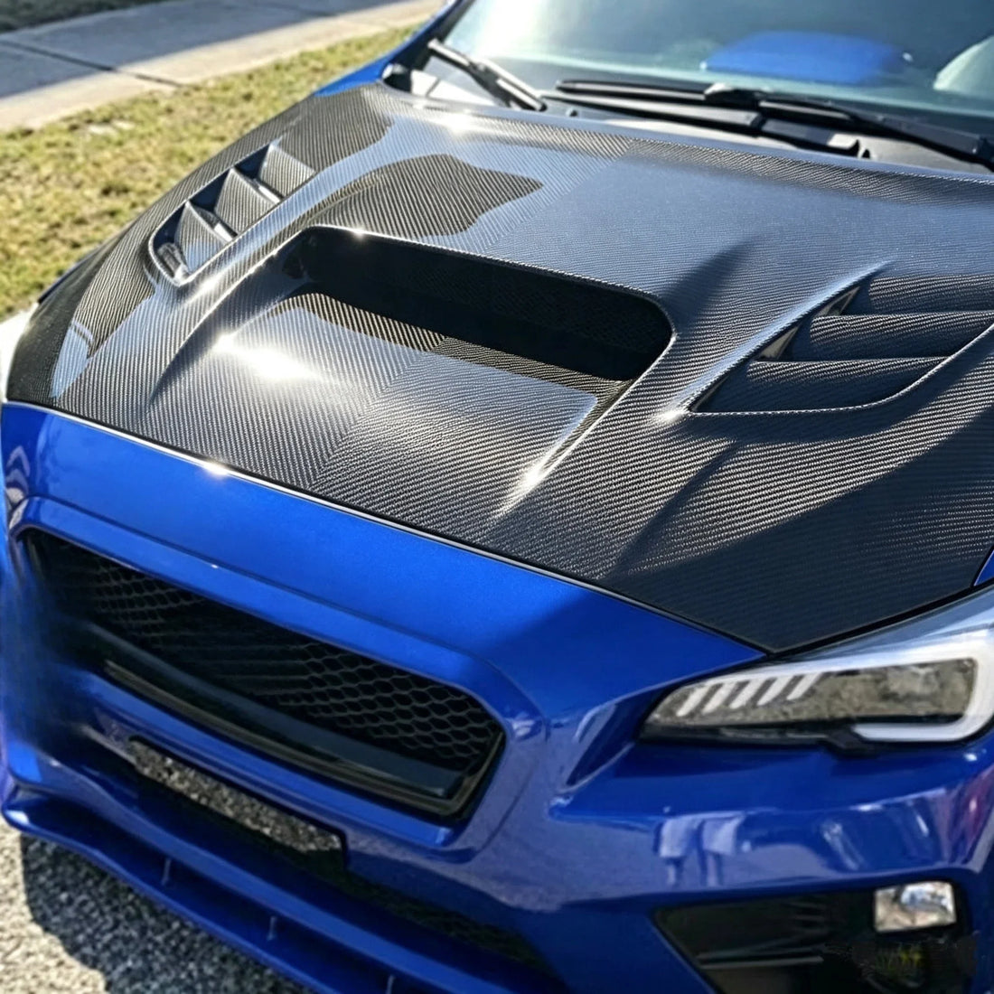 Kit carrosserie de remplacement en fibre de carbone avec capot ventilé pour Subaru WRX STI VA 2015-2021 (VAB, VAF)