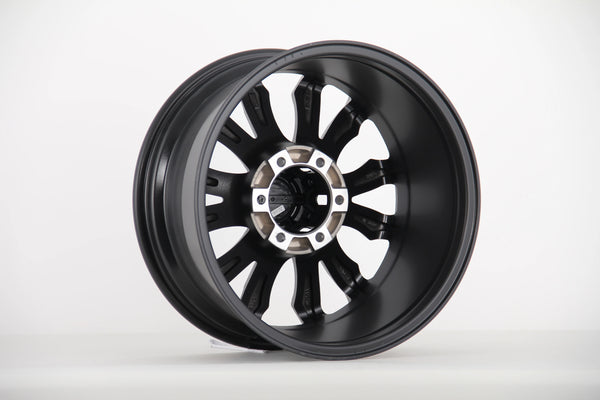 Jantes en alliage tout-terrain noires teintées 17-18 pouces 6 trous 135 139,7 mm, roues prêtes à être expédiées pour SUV d'av