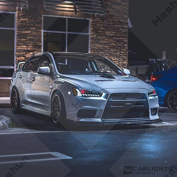 Paire de phares LED projecteur pour Mitsubishi Lancer EVO X 10e génération 2008-2020, animation dynamique