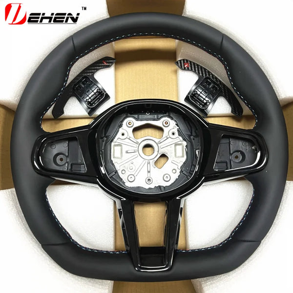 Volant de voiture en cuir amélioré pour BMW Série 3 4 5 G01 G02 G05 G20 G80 G82 G22 G26 G30 G32 G87 F90 F95 Accessoires autom