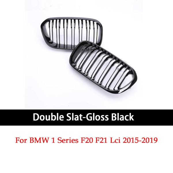 Calandre de calandre double / simple pour BMW Série 1 F20 F21 LCI 2015-2019 Noir brillant Mat Carbone Couleur M Diamant - OUR