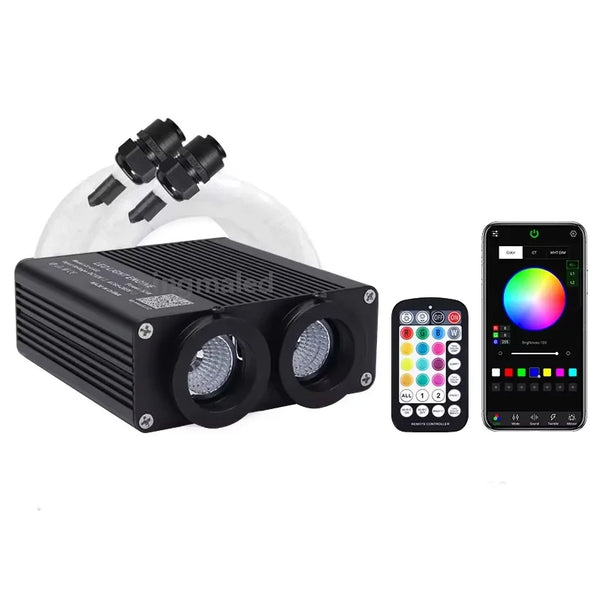Kit ciel étoilé RGBW 32 W double tête à fibre optique — vue 1
