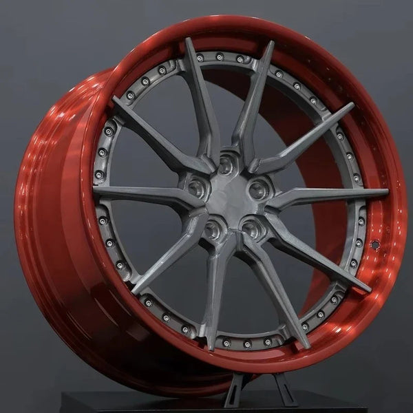 Jantes en alliage tout-terrain noires teintées 17-18 pouces 6 trous 135 139,7 mm, roues prêtes à être expédiées pour SUV d'av