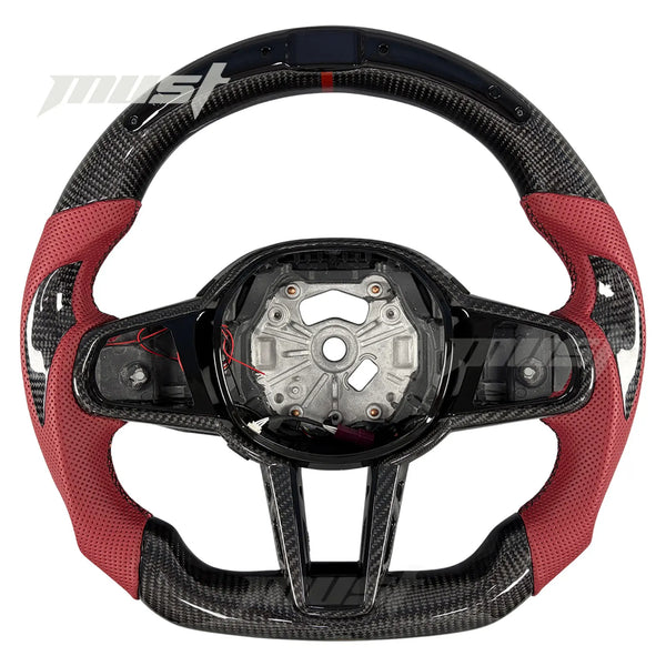 Volant LED personnalisé en Fiber de carbone pour BMW série G LCI, série 2 3 4 5 6 7 8 X3 X4 X5 G20 G30 M3 M4 M5 M8 Z4 20