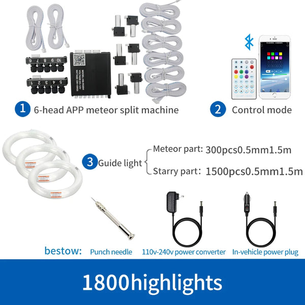 Kit ciel étoilé 12 V avec commande Bluetooth — vue 7