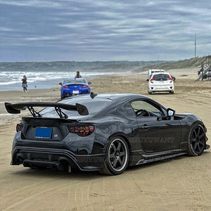 Aileron de coffre arrière style GT pour Subaru BRZ et Toyota 86 / GT86 2011-2022, noir brillant, aspect carbone ou brut