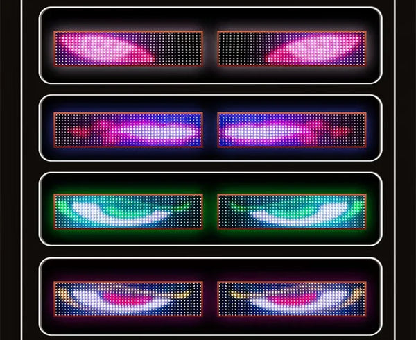 Panneau lumineux LED à pixels pour voiture et camion, effet œil de démon, télécommande, éclairage souple pliable, panneau dér
