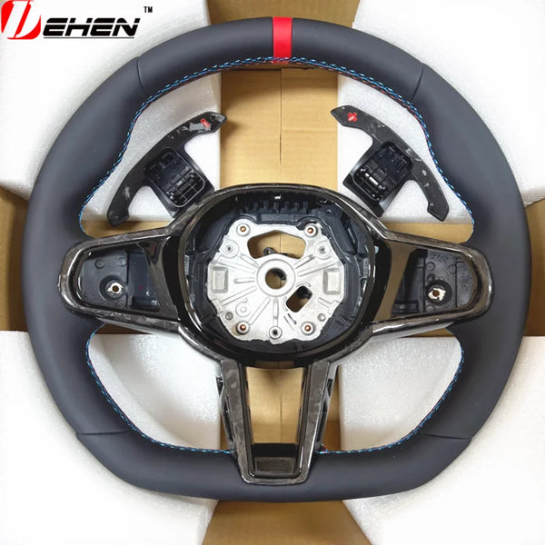 Volant de voiture en cuir amélioré pour BMW Série 3 4 5 G01 G02 G05 G20 G80 G82 G22 G26 G30 G32 G87 F90 F95 Accessoires autom