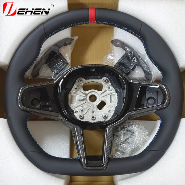 Volant de voiture en cuir amélioré pour BMW Série 3 4 5 G01 G02 G05 G20 G80 G82 G22 G26 G30 G32 G87 F90 F95 Accessoires autom