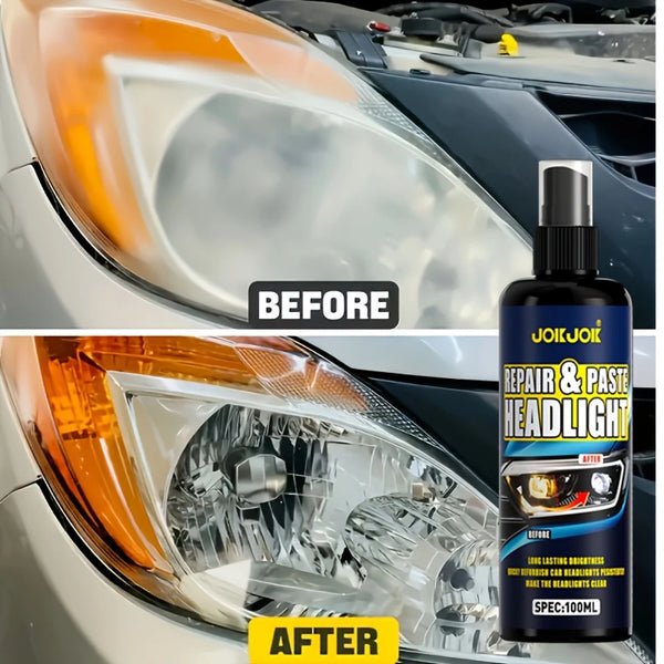 Spray de restauration de phares de voiture, 100ml, réparation et polissage efficaces, clarté longue durée, idéal pour l'éclai