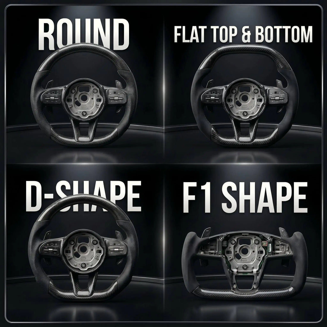 Volant en fibre de carbone et cuir sur mesure pour Dodge Charger, Challenger, Durango et Jeep Grand Cherokee SRT 2015-2024