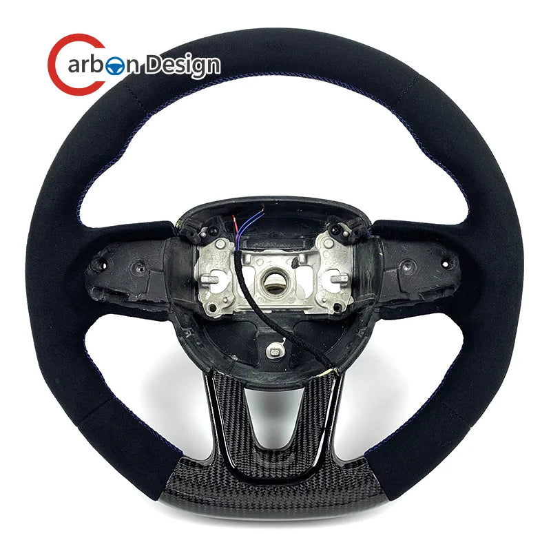 Volant en fibre de carbone avec LED et palettes de vitesse pour Dodge Charger et Challenger 2015-2020