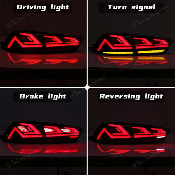 Paire de feux arrière LED pour Mitsubishi Lancer EVO X 2008-2018, clignotants dynamiques