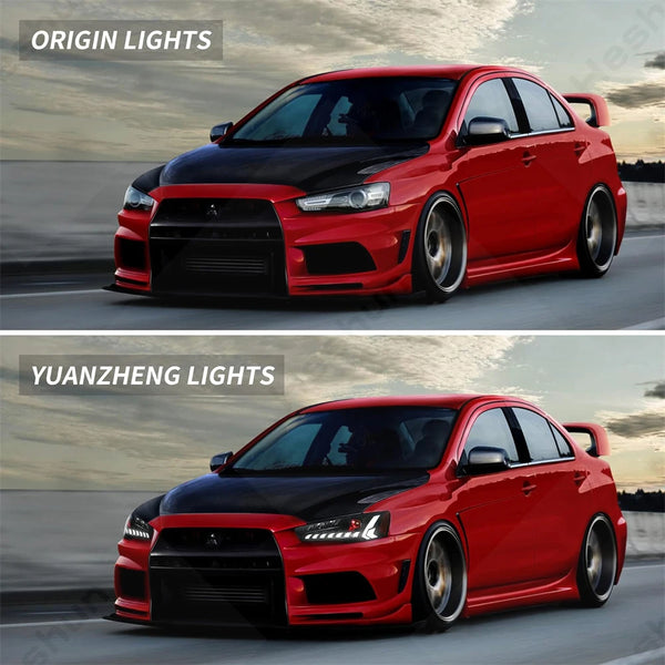 Paire de phares LED projecteur pour Mitsubishi Lancer EVO X 10e génération 2008-2020, animation dynamique