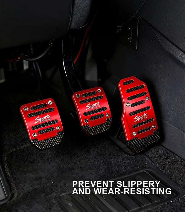 3 pédales de voiture antidérapantes manuelles - Conception ergonomique, durable, adaptées aux accélérateurs, freins et transm