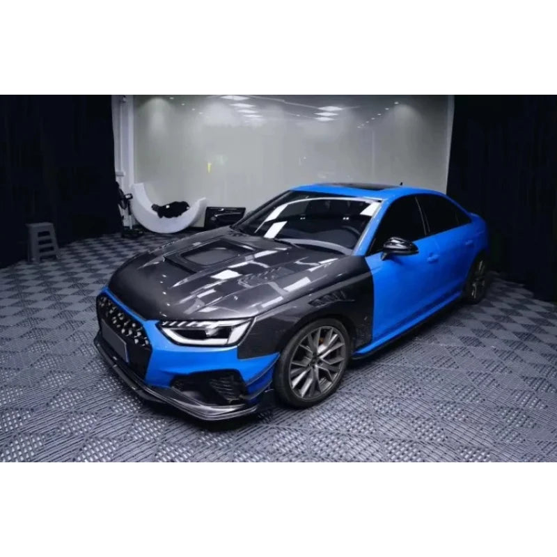 Kit carrosserie en fibre de carbone style CMST pour Audi A4, A4L et S4, 2020–2023