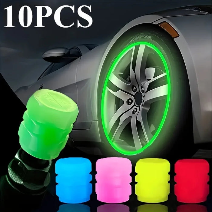 10 Capuchons de Valve Lumineux Auto – Effet Fluorescent Nuit – Ourane