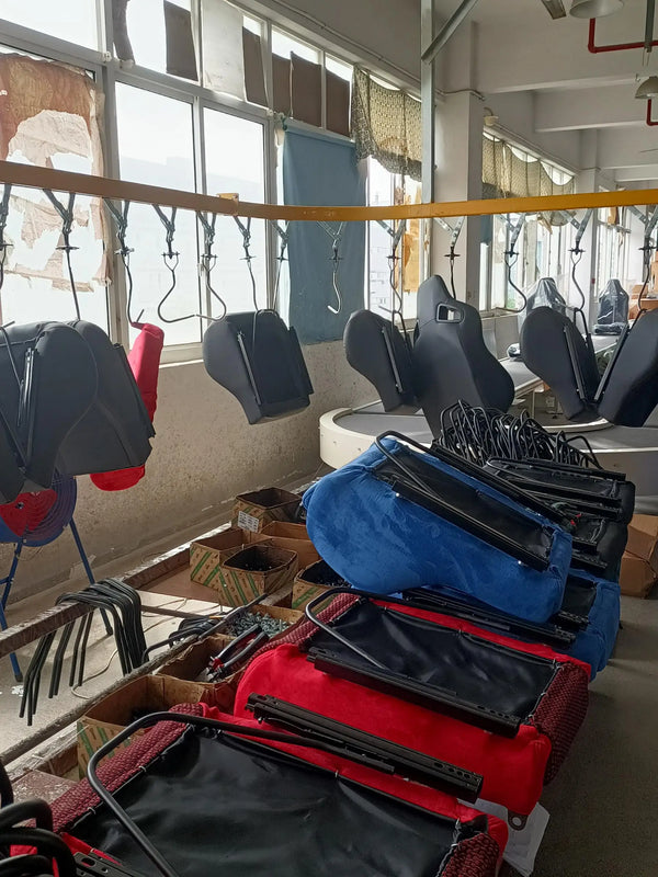 Sièges de course universels en cuir PVC noir et rouge pour voitures, avec curseurs à double verrouillage. - OURANE.COM