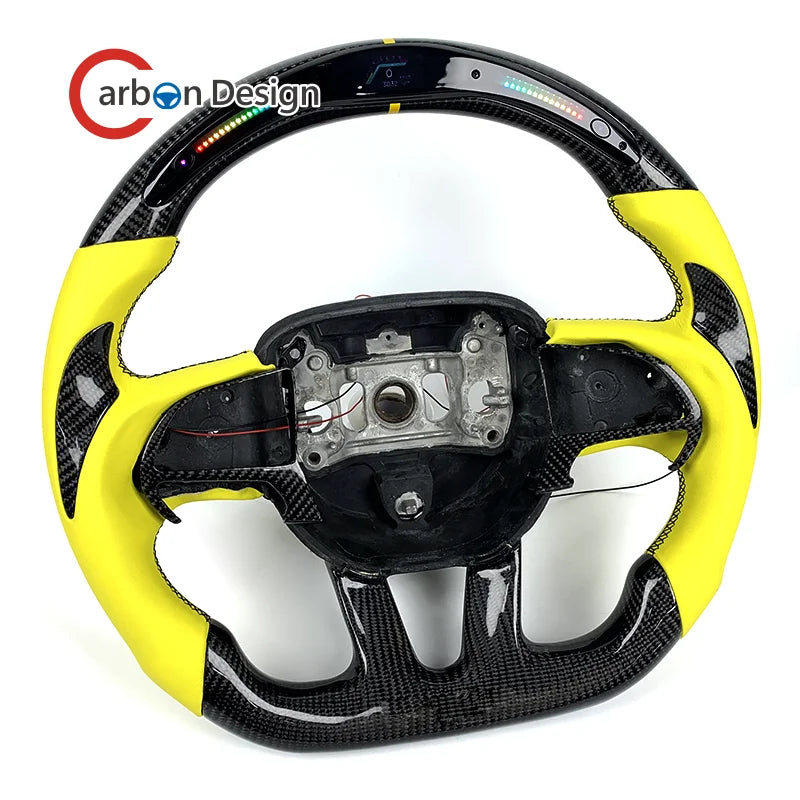 Volant sport en fibre de carbone avec écran LED pour Dodge Charger et Challenger