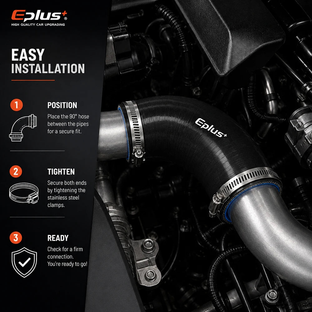 Durite Silicone Noire 90° Réductrice pour Turbo et Intercooler – Admission & performance | OURANE.COM