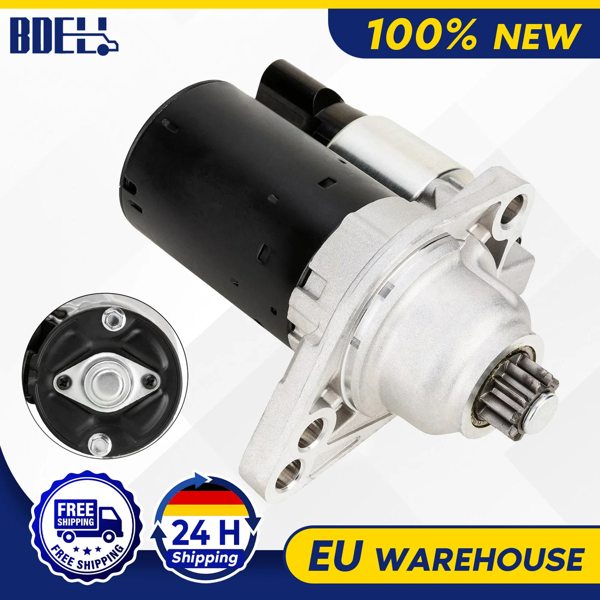 Démarreur 12 V 1,1 kW pour Audi, Volkswagen, Seat et Skoda 1.2 TSI – Moteur & démarrage OURANE.COM