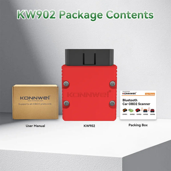 Scanner OBD2 mini KONNWEI KW902 ELM327 Bluetooth — vue 9