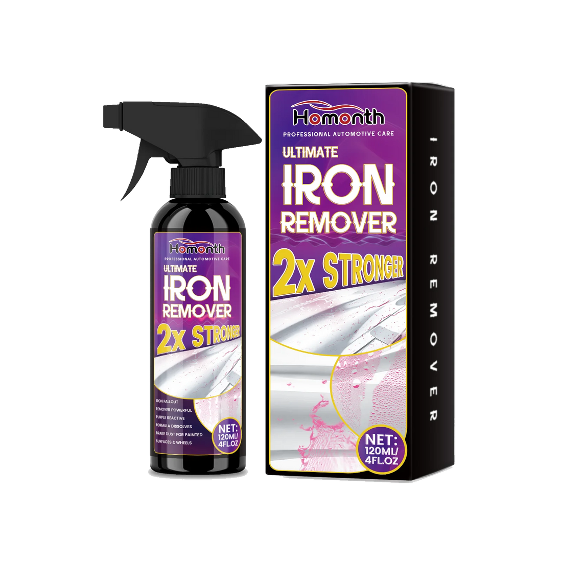 Spray puissant pour l'élimination de la rouille automobile, grande capacité de 120 ml, agent de nettoyage de la poussière mét