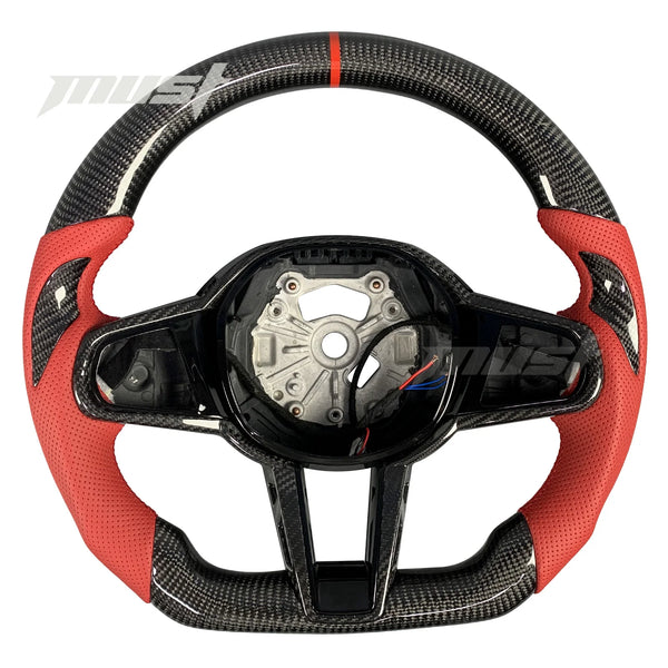 Volant LED personnalisé en Fiber de carbone pour BMW série G LCI, série 2 3 4 5 6 7 8 X3 X4 X5 G20 G30 M3 M4 M5 M8 Z4 20