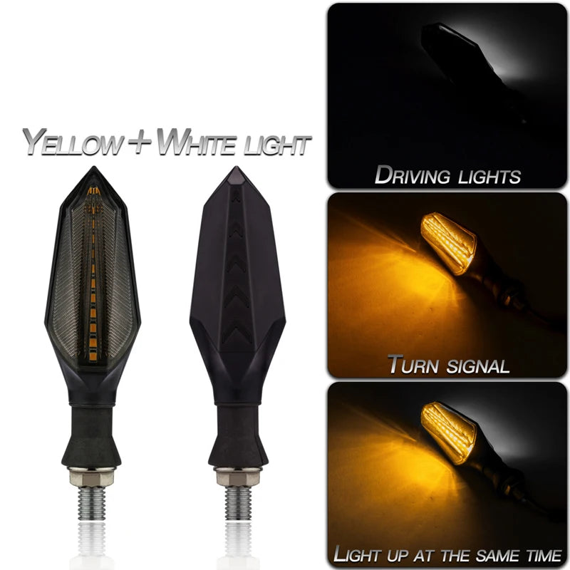 Moto LED Turn Signal Éclairages Double Side Flowing Flash Indicator Éclairages Amber Flash Lamps For Honda CBR600RR CB1000R –