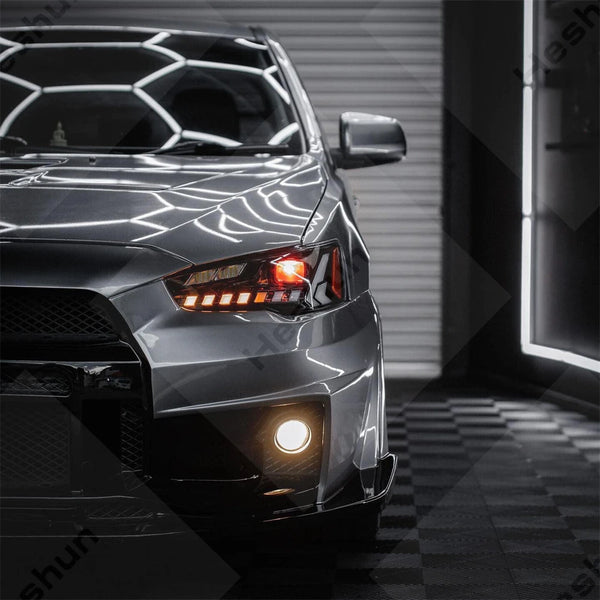 Paire de phares LED projecteur pour Mitsubishi Lancer EVO X 10e génération 2008-2020, animation dynamique