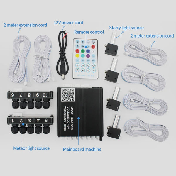 Kit ciel étoilé 12 V avec commande Bluetooth — vue 4